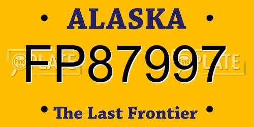 FP87997 Alaska License Plate