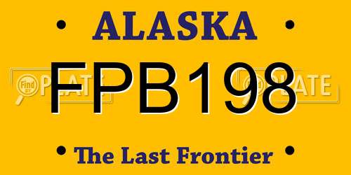 FPB198 Alaska License Plate