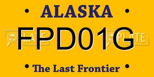 FPD01G Alaska License Plate