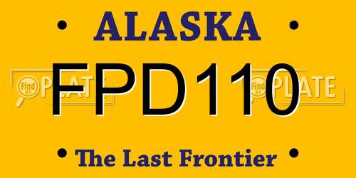FPD110 Alaska License Plate