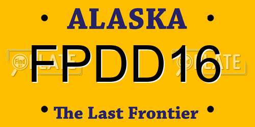 FPDD16 Alaska License Plate
