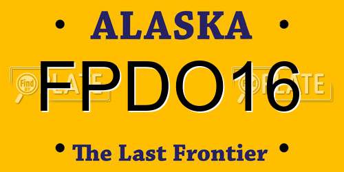 FPDO16 Alaska License Plate