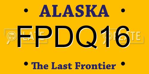 FPDQ16 Alaska License Plate
