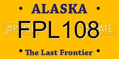 FPL108 Alaska License Plate