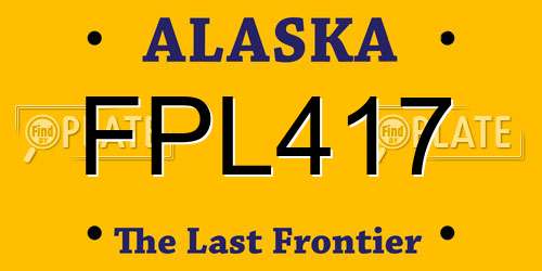 FPL417 Alaska License Plate