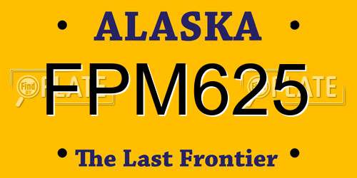 FPM625 Alaska License Plate