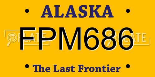 FPM686 Alaska License Plate