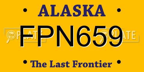 FPN659 Alaska License Plate