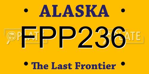 FPP236 Alaska License Plate