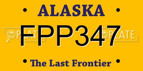 FPP347 Alaska License Plate