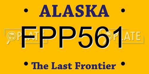 FPP561 Alaska License Plate