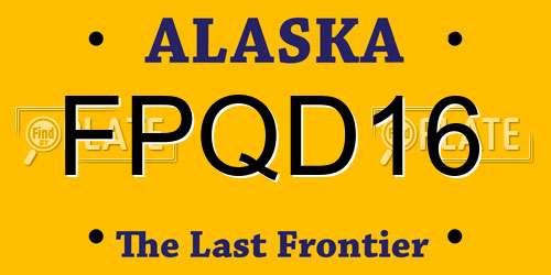 FPQD16 Alaska License Plate