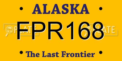 FPR168 Alaska License Plate