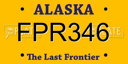 FPR346 Alaska License Plate