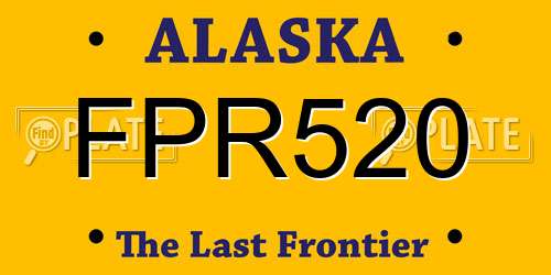 FPR520 Alaska License Plate