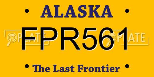 FPR561 Alaska License Plate