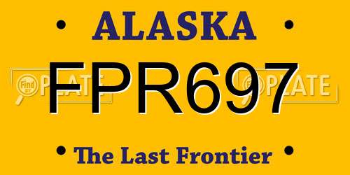 FPR697 Alaska License Plate