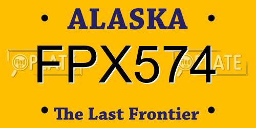 FPX574 Alaska License Plate