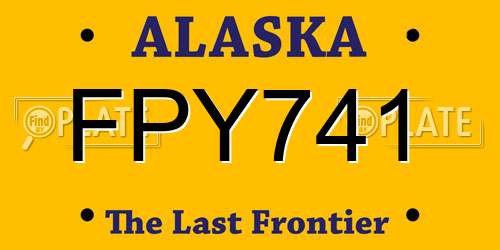 FPY741 Alaska License Plate