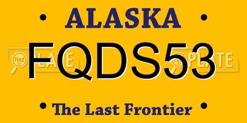 FQDS53 Alaska License Plate