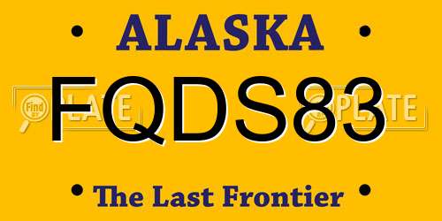 FQDS83 Alaska License Plate