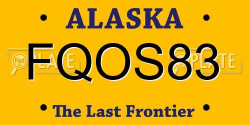 FQOS83 Alaska License Plate