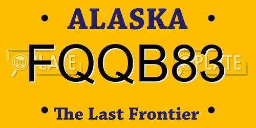 FQQB83 Alaska License Plate