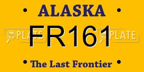 FR161 Alaska License Plate