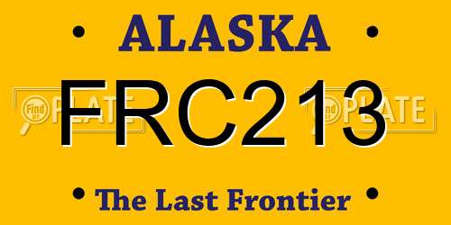 FRC213 Alaska License Plate