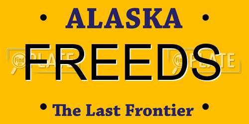 FREEDS Alaska License Plate