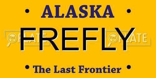 FREFLY Alaska License Plate
