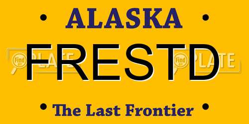 FRESTD Alaska License Plate