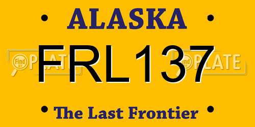 FRL137 Alaska License Plate
