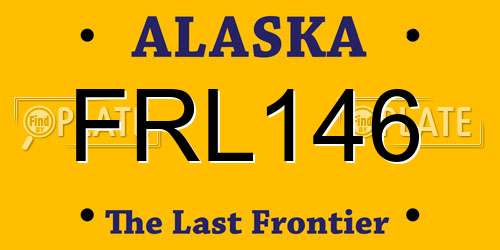 FRL146 Alaska License Plate