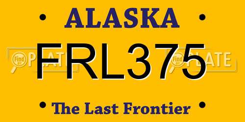 FRL375 Alaska License Plate