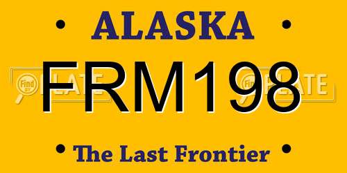 FRM198 Alaska License Plate
