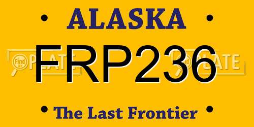FRP236 Alaska License Plate