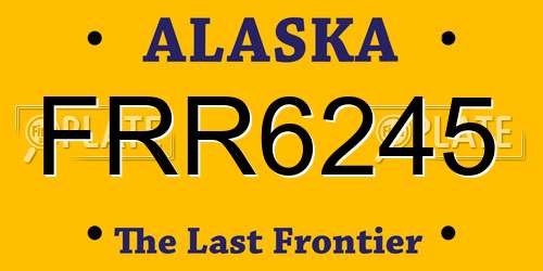 FRR6245 Alaska License Plate