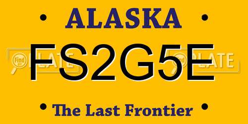 FS2G5E Alaska License Plate