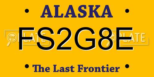 FS2G8E Alaska License Plate