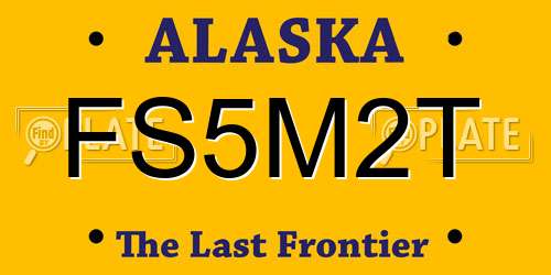 FS5M2T Alaska License Plate