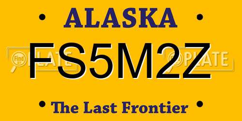 FS5M2Z Alaska License Plate