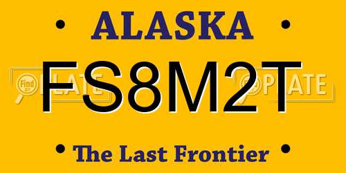 FS8M2T Alaska License Plate