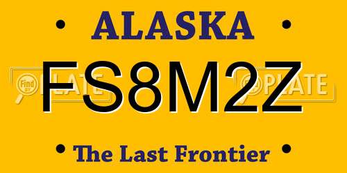 FS8M2Z Alaska License Plate