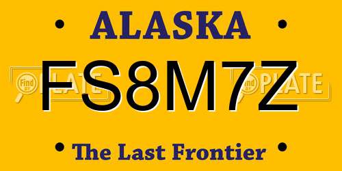 FS8M7Z Alaska License Plate