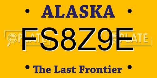 FS8Z9E Alaska License Plate