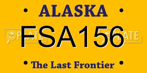 FSA156 Alaska License Plate