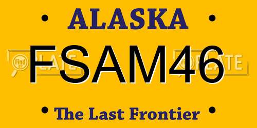 FSAM46 Alaska License Plate