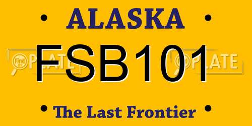 FSB101 Alaska License Plate