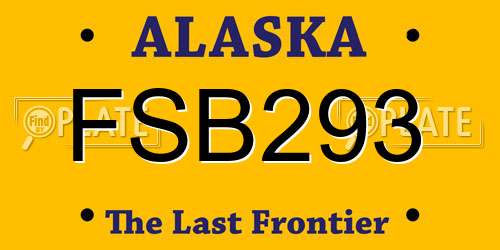FSB293 Alaska License Plate